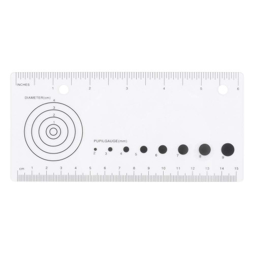 Edtape Wound Measurement Tools Wound Measuring Ruler Medical Ruler Wound Measuring Tool EMI Medical Ruler with Pupil Gauge Reference Guide