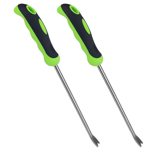 PMIIO Weed Puller Tool Hand Weeder Dandelion Weeder Tool with Ergonomic Handle, Stainless Steel Manual Weed Puller Bend