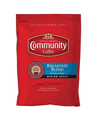 Community Coffee Pre Measured 2.5 oz Breakfast Blend Medium Roast Fractional Packs, 40 Count, Medium Roast, Medium Full Body Smooth Bright Taste, 100% Select Arabica Coffee Beans