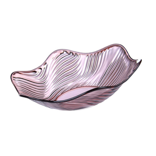 BESTonZON Plastic Platter Plastic Dishes Snack Tray Snack Trays Serving Bowls Fruit Basket Plastic Plate Plastic Fruit Plate Snack Bowl Candy Plate Decorate Appetizer Snack Plate Purple Wave