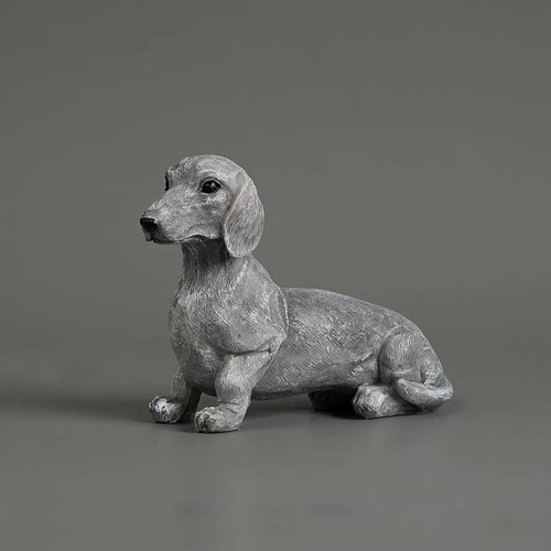 FUNSXBUG Dachshund Dog Statue Sculpture Collectible Figurine Gift Idea Home Desktop Decoration FUNSXBUG Dachshund Dog Statue Sculpture Collectible Figurine Gift Idea Home Desktop Decoration
