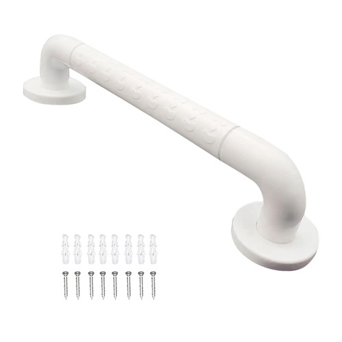 Grab Bars for Shower, Handicap Handicap Grab Bars for Bathtubs and Showers, White Shower Handle,Safety Hand Rail,Support-Pregnant Woman,Elderly,Injury,Senior Assist Bath Handle?16 Inch)