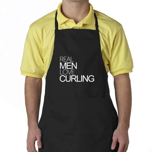 Eddany Real men love Curling Bold Apron
