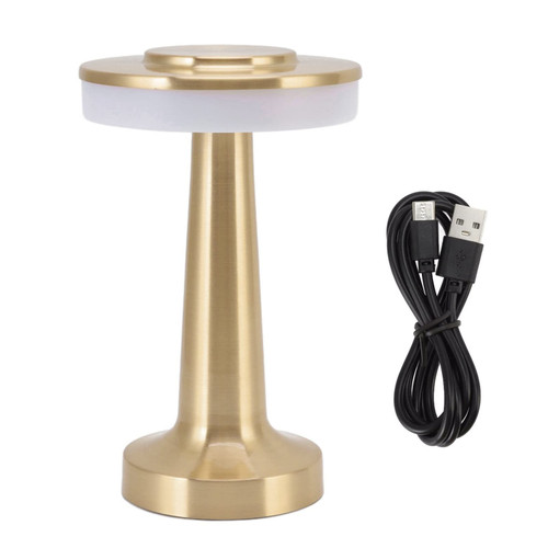 Marhynchus Rechargeable Portable LED Table Lamp Retro Touch Control Nightstand Lamp 3 Levels Color Temperature Table Lamp Night Light for Hotel(Gold)