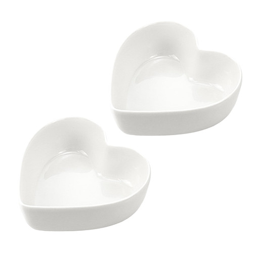 WAIT FLY 2pcs Heart-Shaped Bowls for Salad Soup Snack Dessert Household Cooking Bowls for Home Kitchen, White WAIT FLY 2pcs Heart-Shaped Bowls for Salad Soup Snack Dessert Household Cooking Bowls for Home Kitchen, White