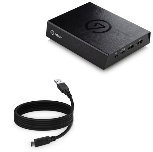 BoxWave Cable Compatible with Corsair Game Capture 4K60 S+ - DirectSync - USB 3.0 A to USB 3.1 Type C, USB C Charge and Sync Cable for Corsair Game Capture 4K60 S+ - 6ft - Black