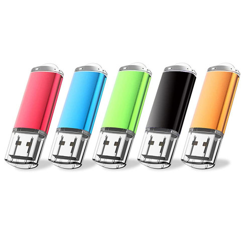 5-Color USB Flash Drives 5 Pack 128 MB 256 MB 512 MB 2 GB 4 GB 8 GB 16 GB 32 GB 64 GB Flash Drive USB Drive 256 MB Thumb Drive Bulk Flash Drives (5color 16GB)