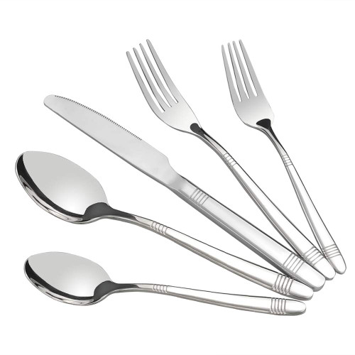 Begale 80-piece Flatware Set, Stainless Steel, Service for 16