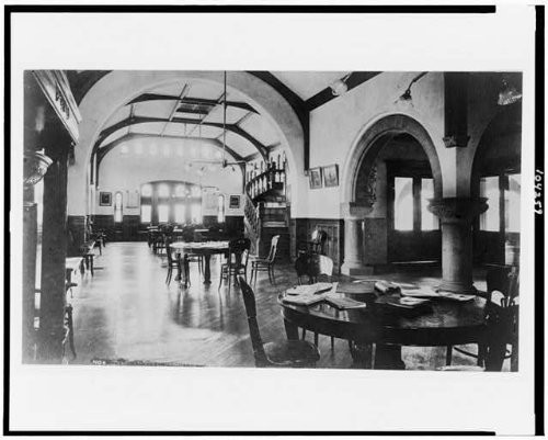 HistoricalFindings Photo: Reading Room,Public Library,interiors,desks,Chairs,Redlands,California,CA,c1905