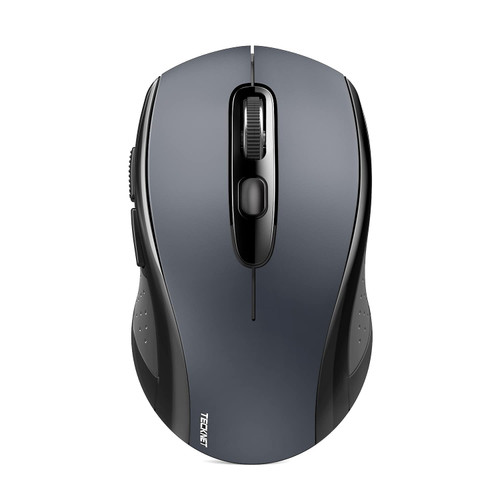 TECKNET Bluetooth Wireless Mouse, 3 Modes Bluetooth 5.0 & 3.0 Mouse 2.4G Wireless Portable Optical Mouse with USB Nano Receiver, 2400 DPI for Laptop, MacBook, PC, Windows, Android, OS System