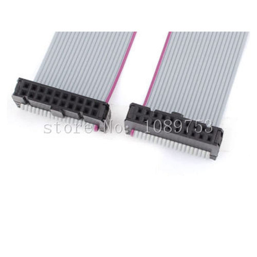 10pcs FC-20P 20 Pins 2.54mm Pitch 20cm JTAG AVR Download Cable Wire Connector Gray Flat Ribbon Data Cable