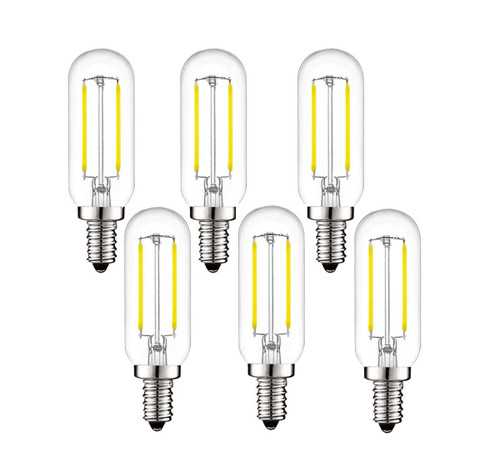 Greeogin E12 LED Bulb Dimmable 2W Equal 25 watt Light Bulb 5000K T6 T25 E12 Candelabra Bulb 25 watt for Chandeliers,Ceiling Fan,Pendant,Wall sconces AC120V 200LM e12 Light Bulb (6-Pack Daylight)
