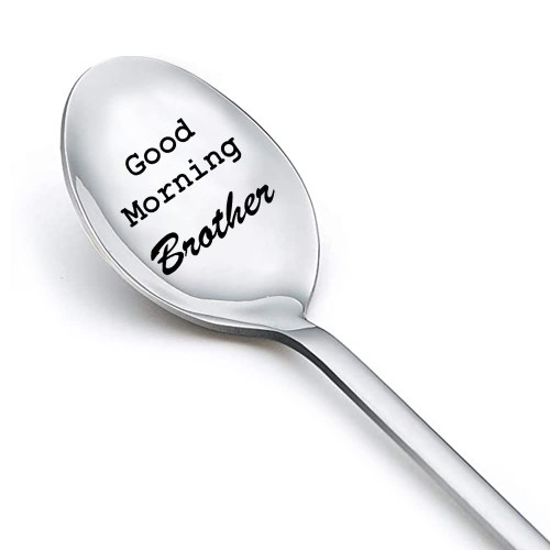 Best Brother Gifts from Sister Good Morning Brother Spoons Coffee Love Gifts for Him Birthday Graduation Gifts for Bro Brother Engraved Tea Ice Cream Spoon Best Brother Gifts from Sister Good Morning Brother Spoons Coffee Love Gifts for Him Birthday Graduation Gifts for Bro Brother Engraved Tea Ice Cream Spoon