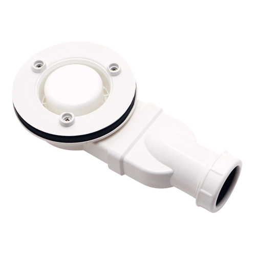MagiDeal Low Profile Shower Drain, 1.5" Side Outlet Drain, Shower Base PVC Drain, Side Outlet Drain, White