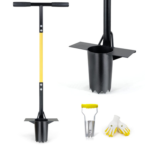 Jardineer Bulb Planter Tool - Long Handle Bulb Planter with Small Bulb Planter Set, Saw-Tooth Bulb Transplanter for Quick Dig. Durable Bulb and Garden Planter Steel Handle, Ideal Bulb Planting Tool Jardineer Bulb Planter Tool - Long Handle Bulb Planter with Small Bulb Planter Set, Saw-Tooth Bulb Transplanter for Quick Dig. Durable Bulb and Garden Planter Steel Handle, Ideal Bulb Planting Tool