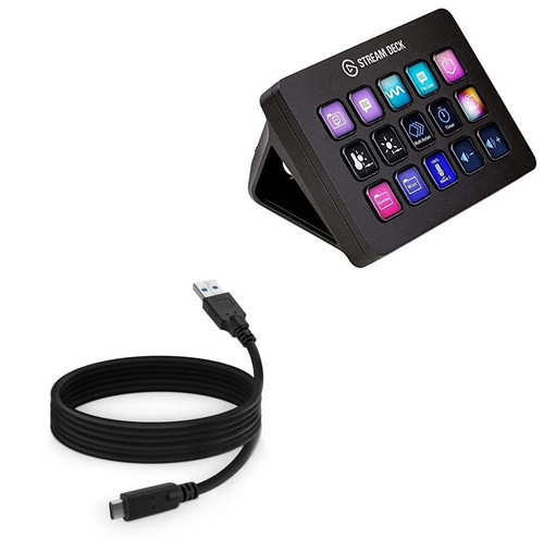 BoxWave Cable Compatible with Elgato Stream Deck MK.2 - DirectSync - USB 3.0 A to USB 3.1 Type C, USB C Charge and Sync Cable for Elgato Stream Deck MK.2-6ft - Black