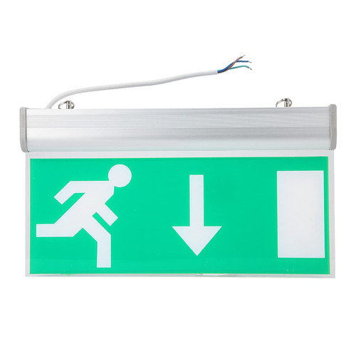 Exit Emergency Sign,Acrylic LED Emergency Exit Lighting Sign, Safety Evacuation Indicator Light 110-220V,Emergency Exit Light Fixture and Emergency Exit Sign Light