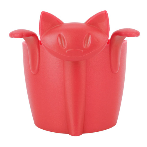Tea Strainer,Tea Infuser,loose leaf tea steeper,Cute Cat Shape Food Grade Reusable Silicone Tea Infuser Tea Strainer Filter Tea Set Accessory for Home Office(red)