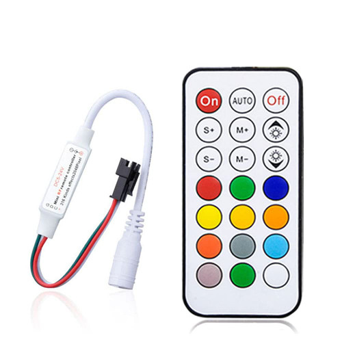 Meruido Mini DC5-24V 14/21 Keys 2811 Remote Control RF Controller for WS2811 WS2812B 2811 2812 LED Strip Light