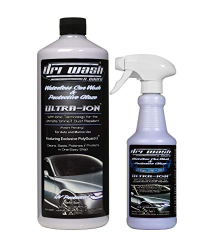 Dri Wash 'n Guard Ultra-Ion 32oz Waterless Car Wash w/Filled 16oz Spray Bottle