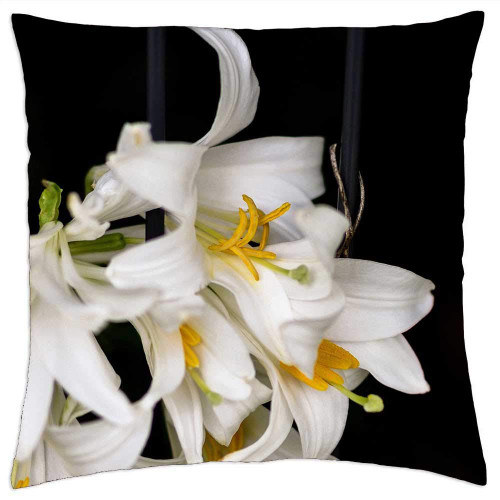 LESGAULEST Throw Pillow Cover (24x24 inch) - Lily Flower Blossom Bloom Nature Garden White LESGAULEST Throw Pillow Cover (24x24 inch) - Lily Flower Blossom Bloom Nature Garden White