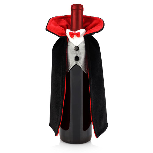 Halloween Wine Bottle Cover - Vampire Halloween Wine Holder, Dracula Halloween Wine Cover, Halloween Home Decor, Halloween Wine Gifts, Spooky Decorative Bottle Covers