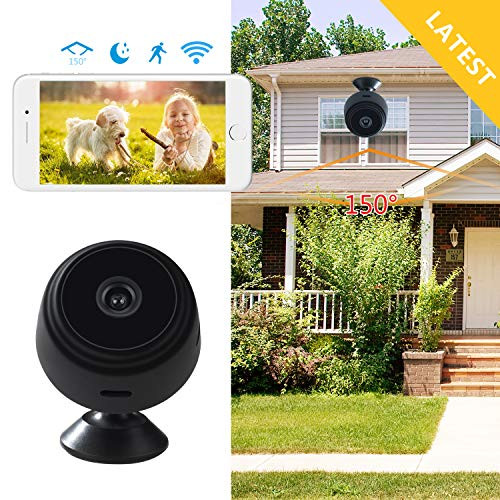 Hidden WiFi Camera Spy Camera Wireless Home Security Cameras HD 1080P Mini Camera Covert Nanny Cam Small Indoor Video Recorder Motion Activated/Night Vision A10 Plus (Black)