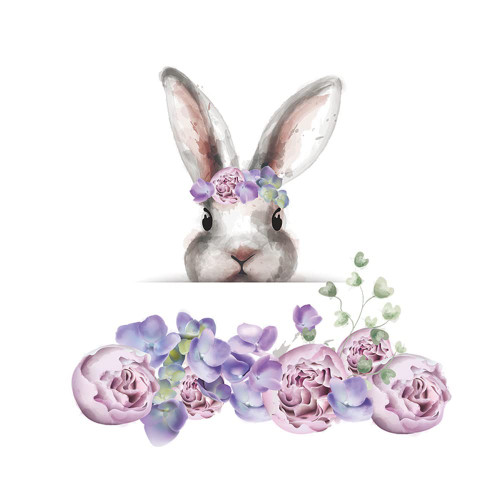 DOTUIARG Cartoon Bunny Flowers Wall Sticker Bedroom Living Room Background Decoration Wallpaper Cupboard Decals Home Decor Stickers