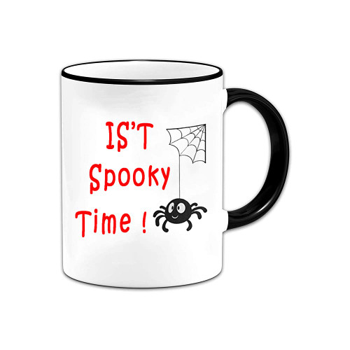 Its Spooky Time. Funny Spider Mug, Halloween Coffee Mug, Halloween.11oz Ceramic Coffee Novelty Mug