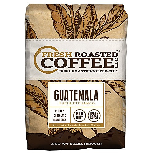 Guatemala Huehuetenango Coffee, Whole Bean Bag, Fresh Roasted Coffee LLC. (5 LB.) Guatemala Huehuetenango Coffee, Whole Bean Bag, Fresh Roasted Coffee LLC. (5 LB.)