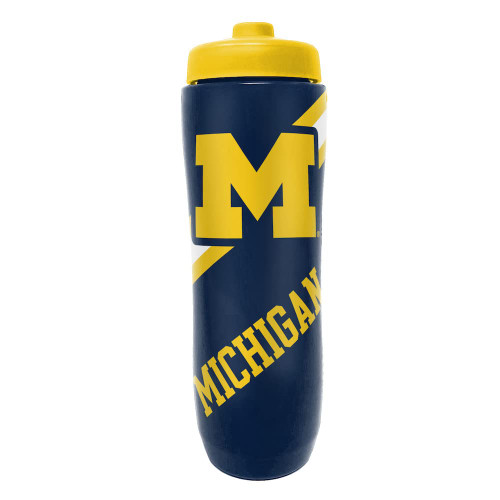 Party Animal NCAA Michigan Wolverines Squeezy Water Bottle, Team Color