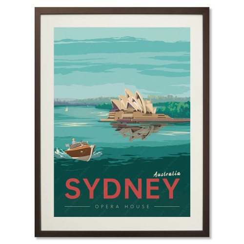 gaeaverse Australia Sydney Opera House World City Landscape Paintings Vintage Travel Poster Retro Wall Stickers Art Print Painting Home Decoration (18X24 inch)
