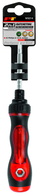 Performance Tool W9214 2-in-1 Ratcheting Screwdriver