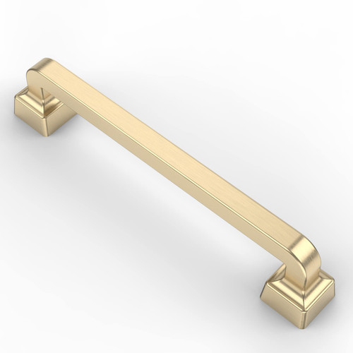 Asidrama 10 Pack 5 Inch(128mm) Brushed Brass Kitchen Cabinet Handles, Gold Cabinet Pulls Kitchen Cabinet Hardware for Cupboard Drawer Handles Dresser Pulls