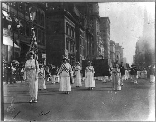 HistoricalFindings Photo: Suffragette Parade - N.Y.C,1913. Marshals at Head of Parade,Women's Suffrage