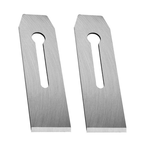TorSor 2 Pack Bench Hand Plane 2-Inch Blade Replacement Woodwork Planer Cutter 51MM Wide Iron Blades Steel Carpentry Edge Trimming Saw For No.4 No.5 Woodworking Tool
