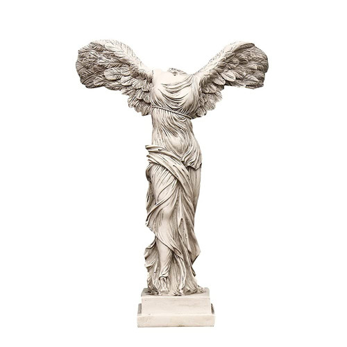 Winged Victory Goddess Statue, Nike of Samothrace (190 BCE), Greek Goddess Figurine Statues for Home Decor (White, Large)