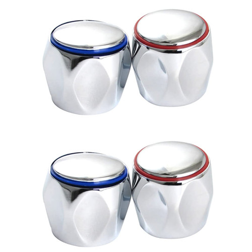DOITOOL 2 Sets Faucet Shower knob Handle Shower knob Replacement Faucet Handle Knob Handles Hot and Cold Handle Switch (1.77X1.77X1.57inch)