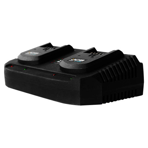 JCB Tools - JCB 20V Dual Lithium-Ion Double Battery Charger For JCB 20V Power Tools Batteries For Hammer Drills, Saws, Jigsaw, Multi Tool, SDS, Angle Grinder, Miter Saw, LED Work Light, Recip Saw