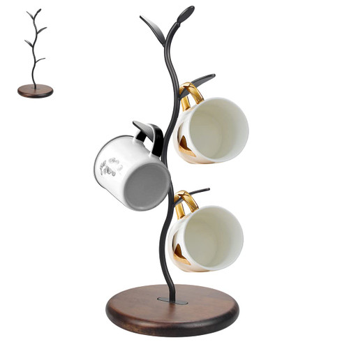 Mug Holder Stand, Countertop Mug Tree, Coffee Pod Holder with Mug Rack , Coffee Counter Bar Accessory & Kitchen Organizer Mug Holder Stand, Countertop Mug Tree, Coffee Pod Holder with Mug Rack , Coffee Counter Bar Accessory & Kitchen Organizer