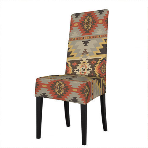 Moslion Navajo Geometric Pattern Chair Covers American Southwest Native Style Aztec Indian Style Bohemian Chairs Protector Covers Seat Slipcover for Dining Room Party Wedding Ceremony