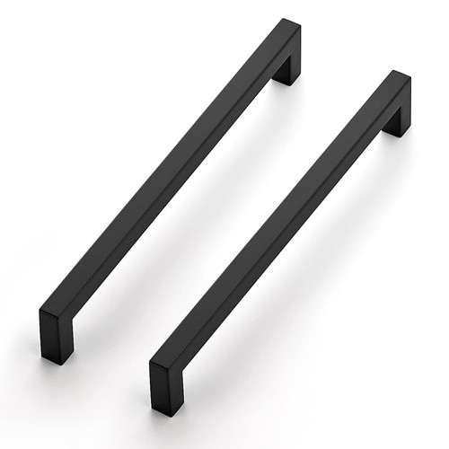 Ravinte 5 Pack 8-4/5 Inch Kitchen Square Cabinet Handles Matte Black Cabinet Pulls Black Drawer Pulls Kitchen Cabinet Hardware Kitchen Handles for Cabinets Cupboard Handles Drawer Handles