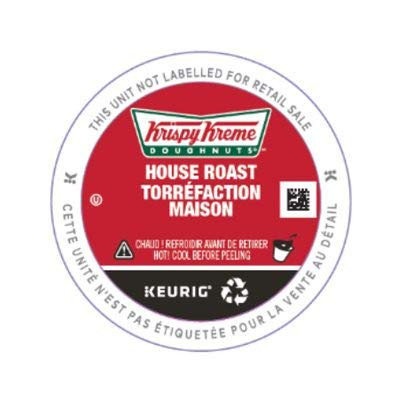 Krispy Kreme Doughnuts Smooth/House Roast, (Light - Medium Roast) Single Serve K-Cup Pod, 60- Count, Packaging May Vary