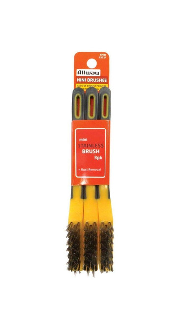 Allway Tools SMB3 Stainless Mini Wire Brush 3 Pack