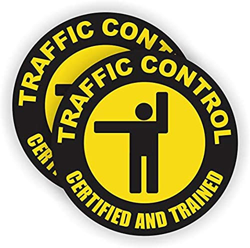 Traffic Control Hard Hat Sticker/Helmet Decal Label Lunch Tool Box Flagger Safety