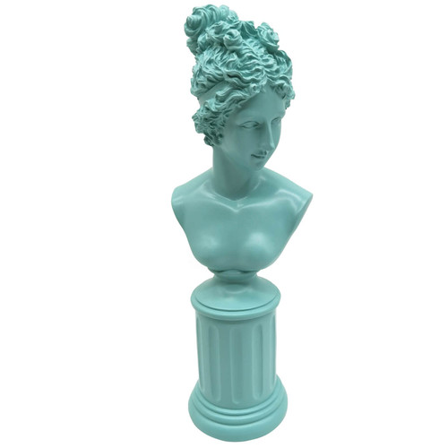 ELFWILL Venus Bust Roman Column Statue - Resin Greek Style Aphrodite Elegant Sculpture(Blue) ELFWILL Venus Bust Roman Column Statue - Resin Greek Style Aphrodite Elegant Sculpture(Blue)