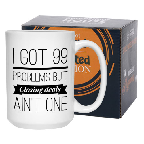 Realtor Mug 15oz White I Got 99 Problems But Closing Deals Ain't One, Unique Real Estate Agent Gifts for Property House Broker Realtors Agents Realtor Mug 15oz White I Got 99 Problems But Closing Deals Ain't One, Unique Real Estate Agent Gifts for Property House Broker Realtors Agents