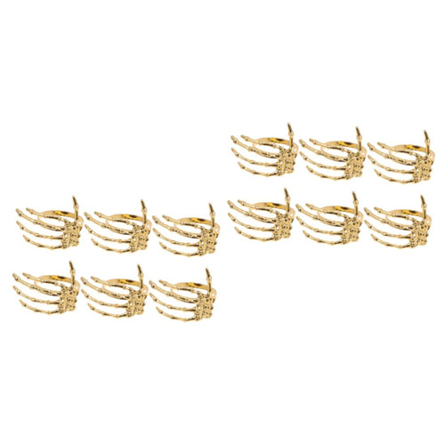 BESTOYARD 12 Pcs Ghost Hand Napkin Buckle Black Ring Wedding Ceremony Decorations Dinner Table Decor Spooky Napkin Ring Serviette Buckle Halloween Napkin Buckles Halloween Decors Set up