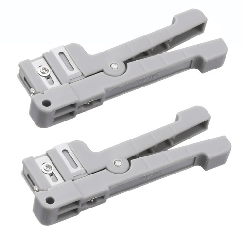 Duogalia 2 Pack Fiber Optic Cutter Tool 45-162 Coax Cable Stripper Fiber Optical Buffer Tube Jacket Stripper coaxial cable crimper universal wire stripper