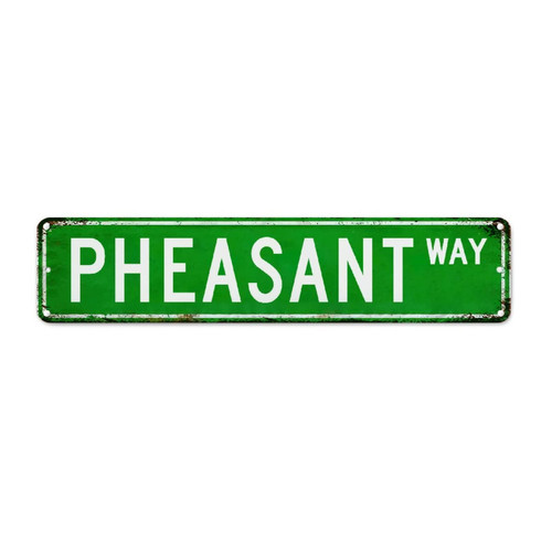 Pheasant Vintage Aluminum Sign Metal Street Sign Gift For Pheasant Lover Rustic Shabby Chic Sign Pet Animal Breed Name Metal Tin Plaque Wall Decor Home Quality Sign For Front Porch Garden Outdoor